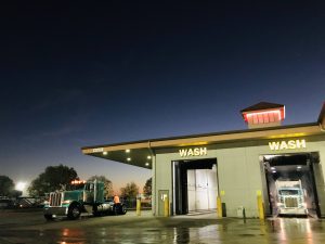 Truck wash building